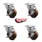 Service Caster 4 Inch High Temp Glass Filled Nylon Wheel Swivel Top Plate Caster Set with Brake SCC-20S414-GFNSHT-TLB-4 - alternate 3
